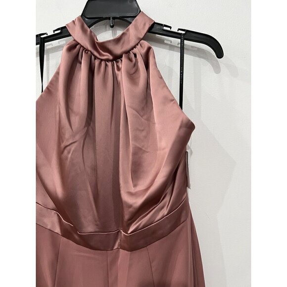 New After Six Size 12R Sienna High-Neck Halter Open-Back Jumpsuit *Stains* - Picture 16 of 16